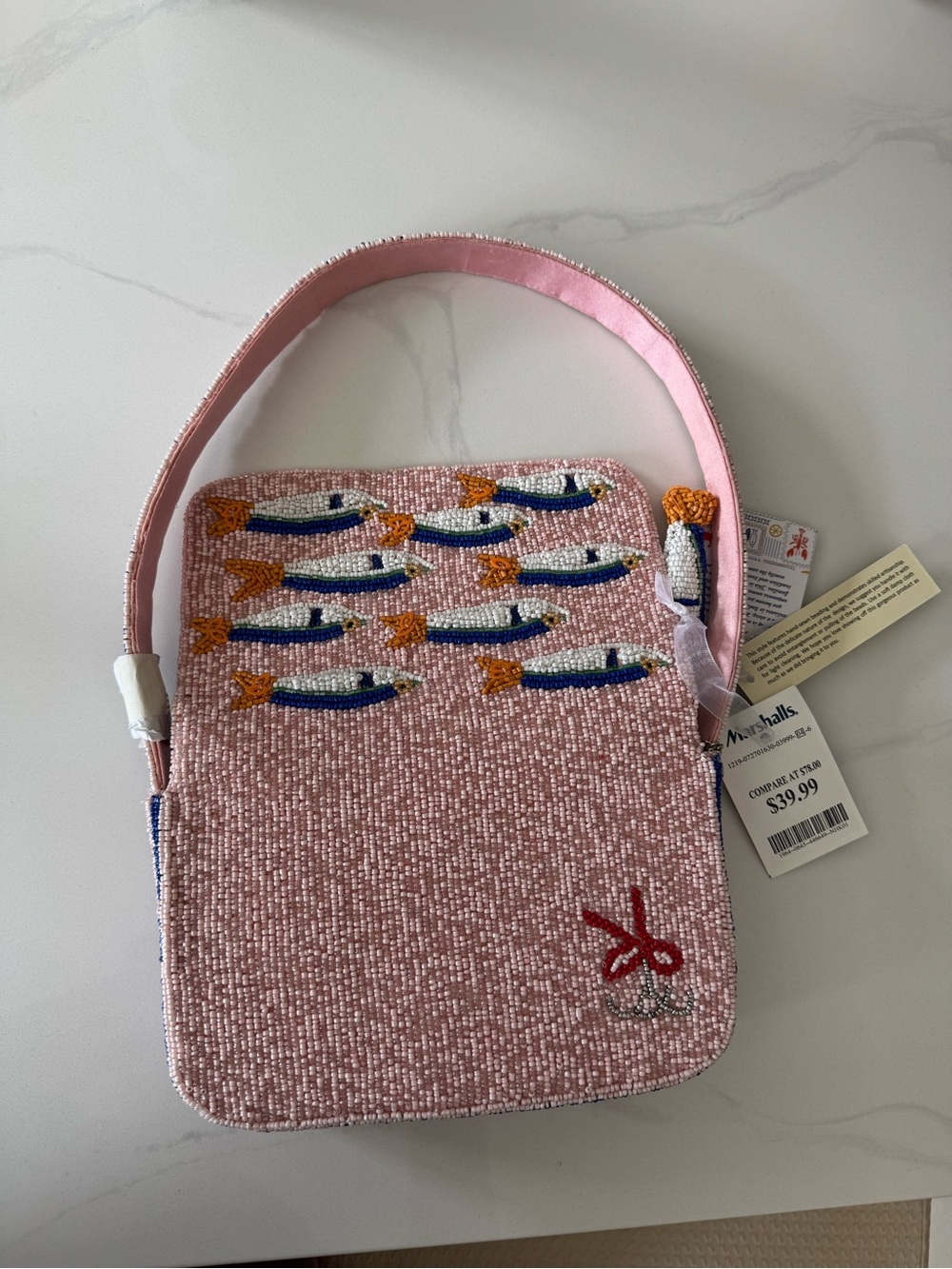 Viral Pink beaded sardine bag NWT - Picture 10 of 10